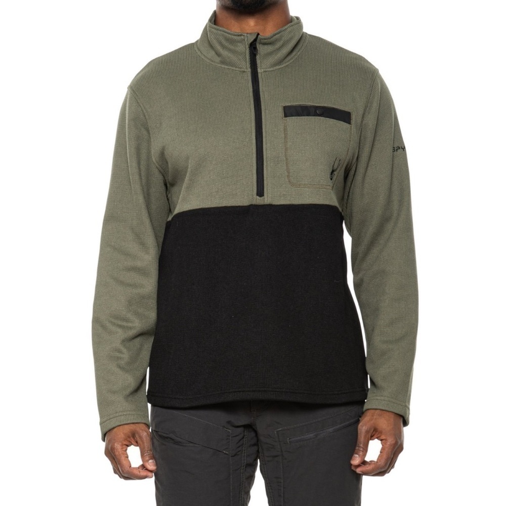 NWT Spyder Tea Leaf Medallion Bonded Fleece Sweater - Zip Neck